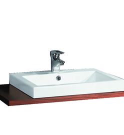 Semi mount square sink