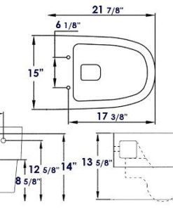 WD332 Wall hung toilet schematic