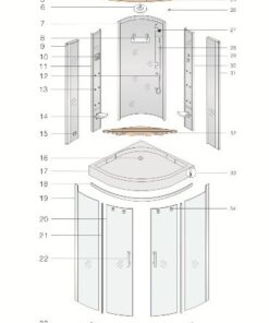 EAGO Steam Shower Replacement Tempered Glass