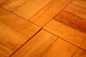 wood floor in bathroom