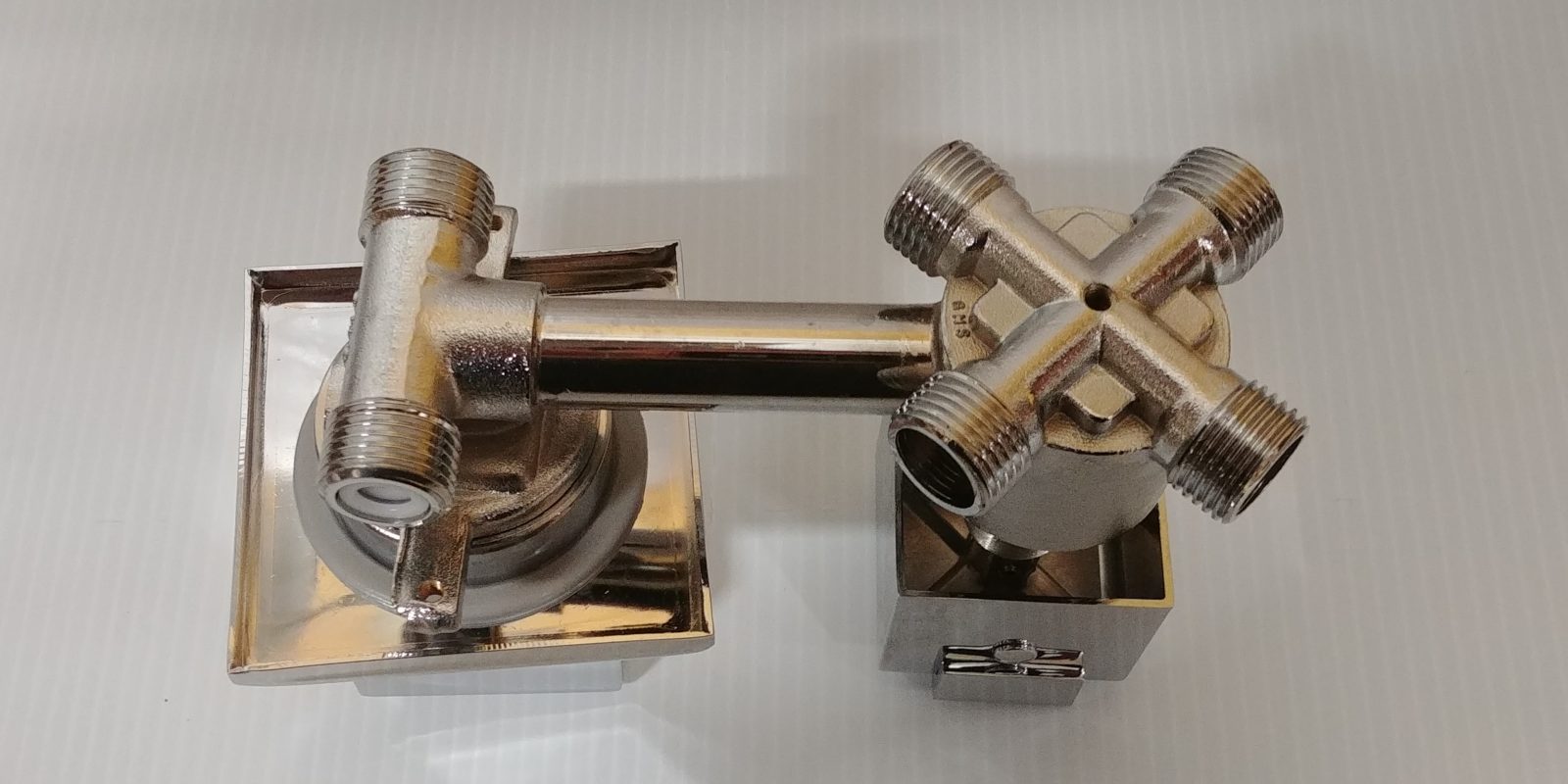 3 Way Non Thermostatic Shower Valve Set with Square Knobs EAGO