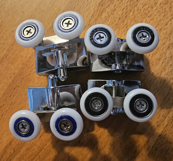 Sliding Door 20mm Double Rollers Set of 4 - Image 2