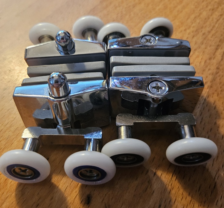 Sliding Door 20mm Double Rollers Set of 4